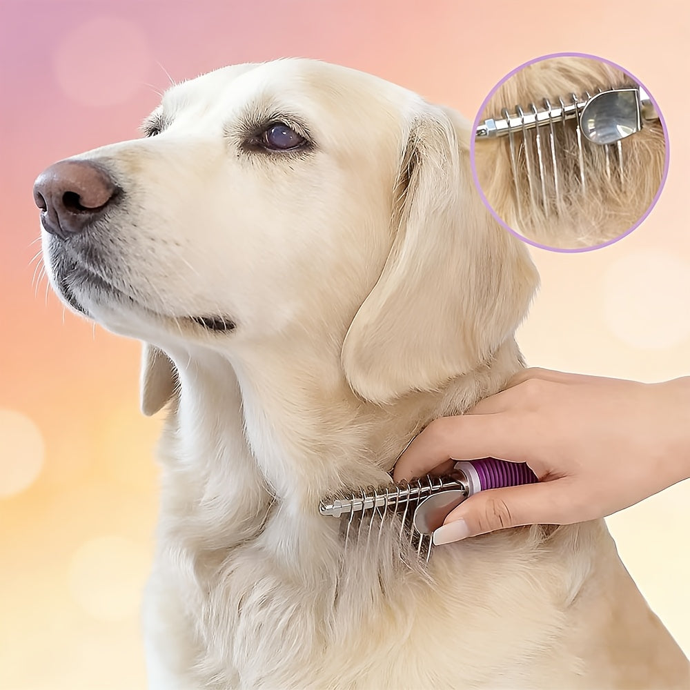 dematting comb dogs cats pet grooming brush rounded